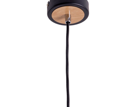 1-pendelende lamp "fumoso", hanglamp gemaakt van metaal en glas in zwart, met E14-aansluiting, voor eetkamer, woonkamer, gang of kantoor, hangende lamp 80 x 20 cm