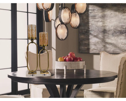 CANDLESTICK | GLASS | GOLD ZH02 Small size: 12*8.5*40