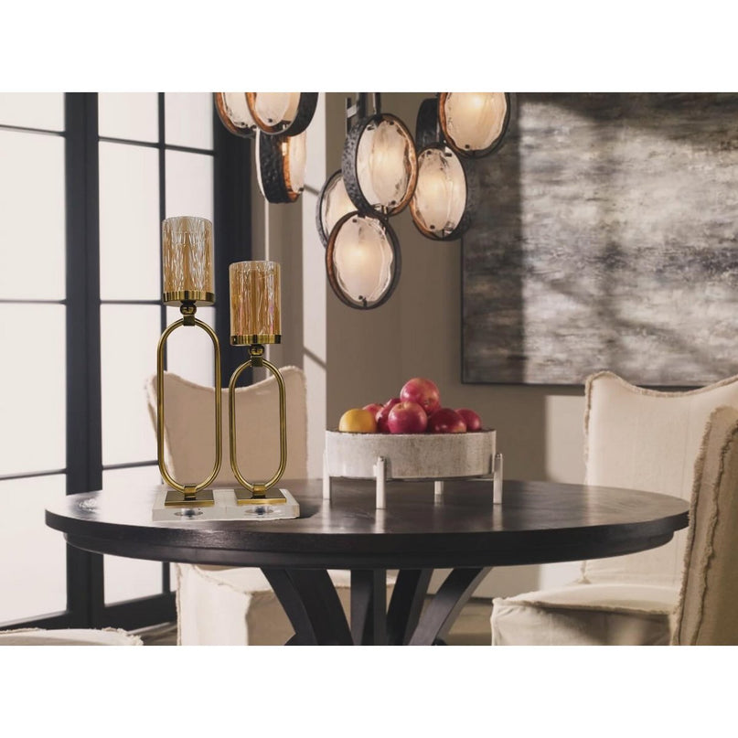 CANDLESTICK | GLASS | GOLD ZH02 Small size: 12*8.5*40