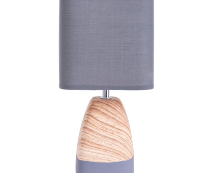 Ceramict Table Lamp "Cremona" gemaakt van keramiek in bruin/grijs met E14 -aansluiting, tafellamp voor woonkamers 31 cm hoog