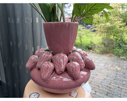 Hand Made strawberry Juice Vase H23cm
