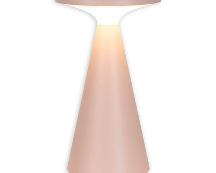 Zonne -batterijlamp "Palu" voor buiten en binnen, gemaakt van plastic in roze, 20 cm hoog