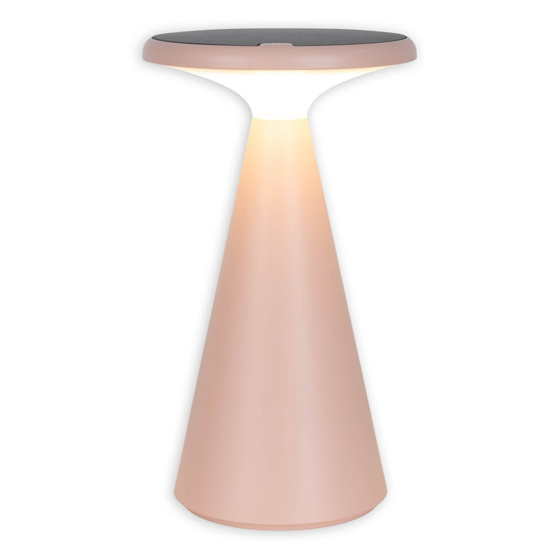 Zonne -batterijlamp "Palu" voor buiten en binnen, gemaakt van plastic in roze, 20 cm hoog