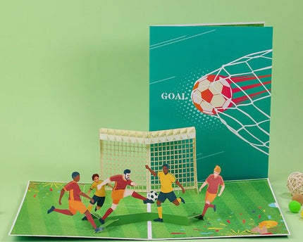 3D -kaart voor hem voor papa - voetbalontwerpkaart