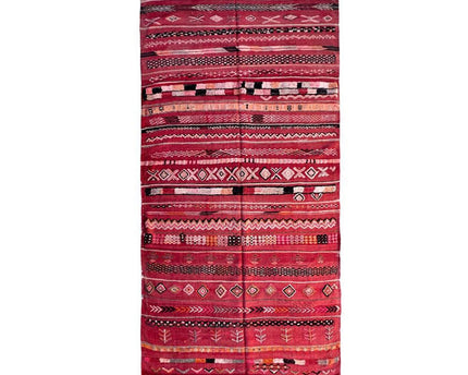 Zuiver wollen Marokkaans Kelim Berber tapijt 169 x 364 cm