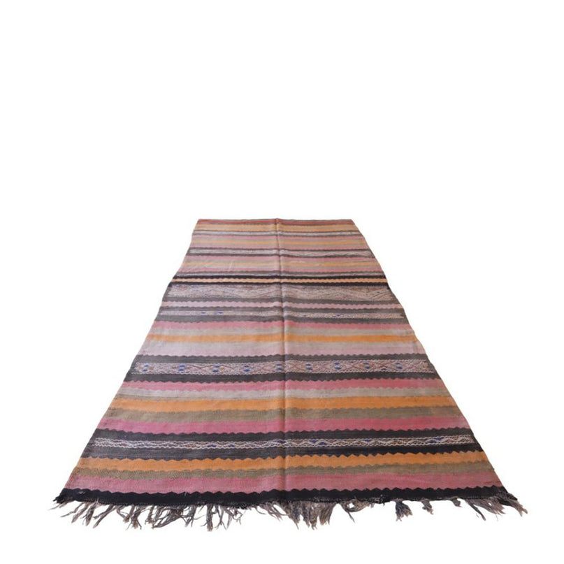 Zuiver wollen Marokkaans Kelim Berber tapijt 173 x 370 cm