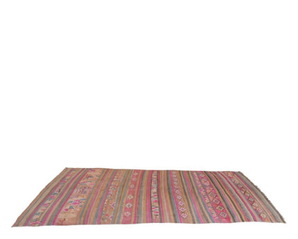 Zuiver wollen Marokkaans Kelim Berber tapijt 155 x 363 cm