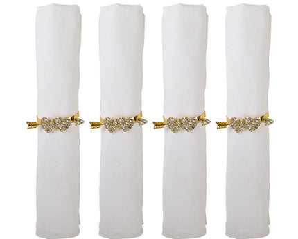 Set van 4 rondes van kernhanddoeken