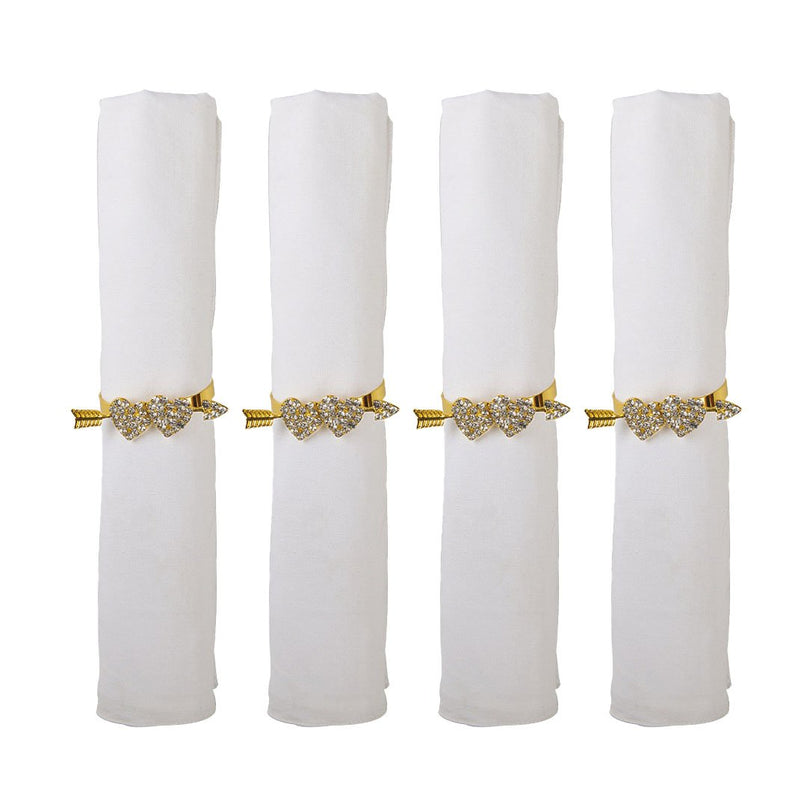 Set van 4 rondes van kernhanddoeken