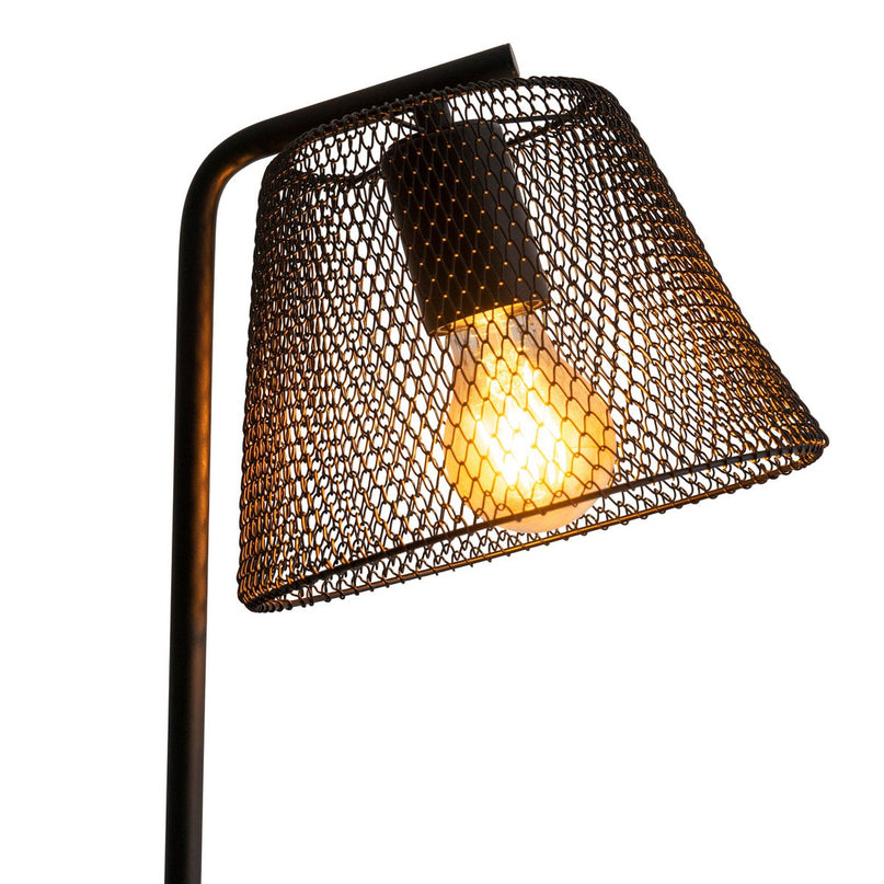 Tafellamp "Korie", metalen tafellamp in het zwart, met E27 -aansluiting, 50 cm hoog, voor woonkamer en kantoor.