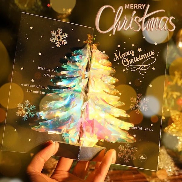3D-kaartsparsende kerstboomkaart