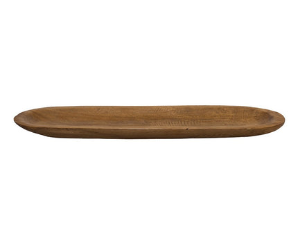 Lang houten ovale decoratieve lade 50x13x3cm