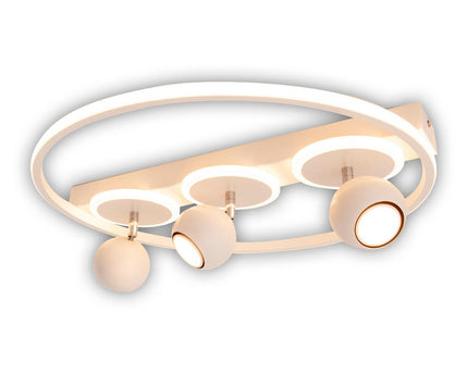 3 Spot LED -plafondlamp "Ronda" Ø 50 cm, gemaakt van metaal en plastic, wit, GU10, vlekken binnen