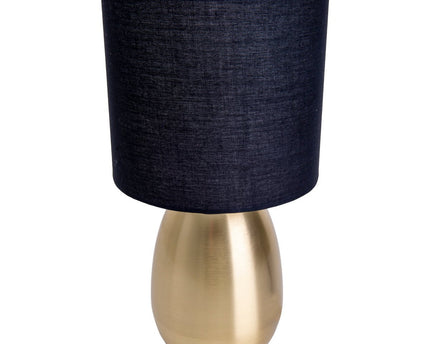 Taflamp "Aurum" 33 cm hoog in goud/zwart, gemaakt van metaal en textiel, met E14 -versie, verlichting voor eetkamer, woonkamer, gang of kantoor
