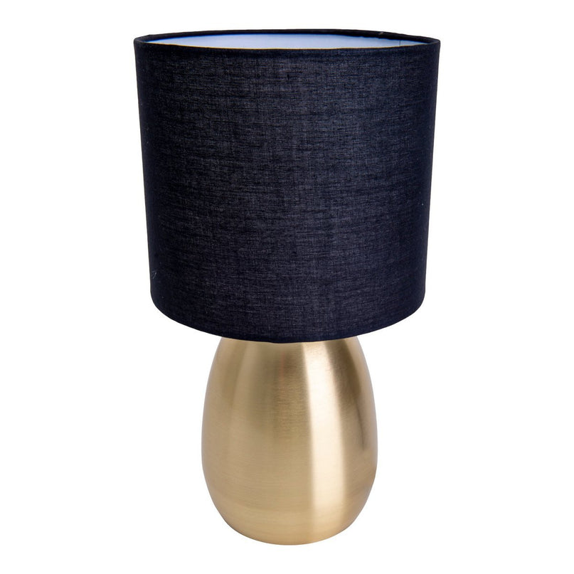 Taflamp "Aurum" 33 cm hoog in goud/zwart, gemaakt van metaal en textiel, met E14 -versie, verlichting voor eetkamer, woonkamer, gang of kantoor
