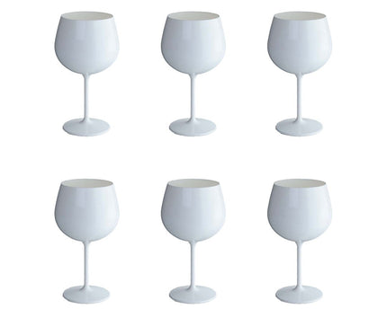 Witte wijnglazen in 460 ml acryl - veel 6