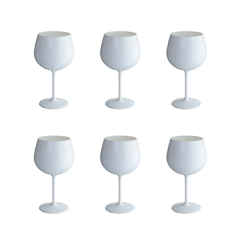 Witte wijnglazen in 460 ml acryl - veel 6