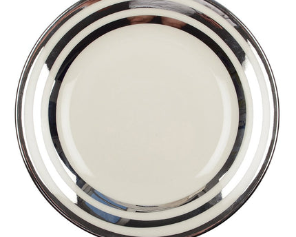 18 cm zilveren net drievoudige filet dessert