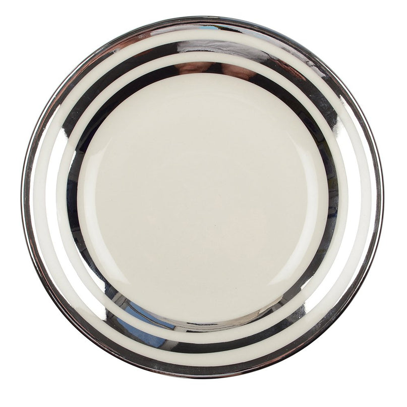 18 cm zilveren net drievoudige filet dessert