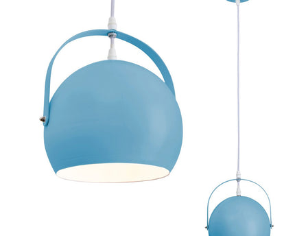 Hanger lamp "Colorado" blauw Ø ca. 25 cm, metaal, e27 socket, verlichting voor woonkamer, eetkamer, kinderkamer