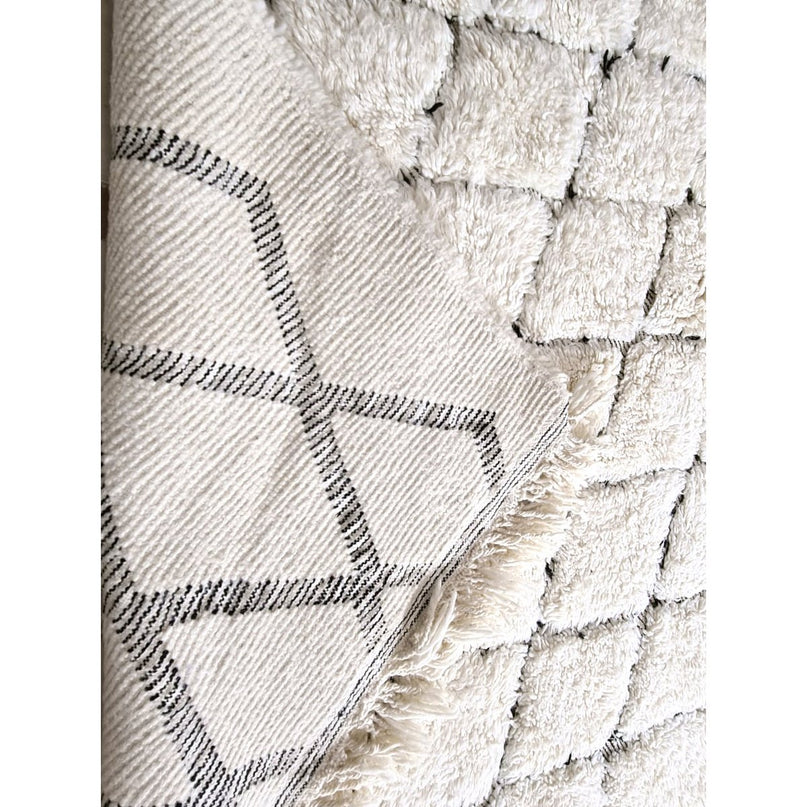 Berber vloerkleed Beni Ouarain zuivere wol 157 x 265 cm