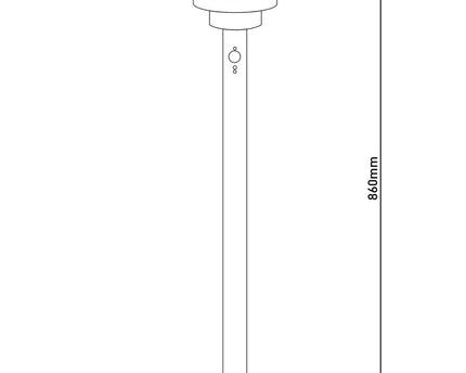 Led Solar Standing Lamp "Nora" met Earth Skeer, voor buiten, metaal en plastic aarde spies in het zwart, met geïntegreerde LED