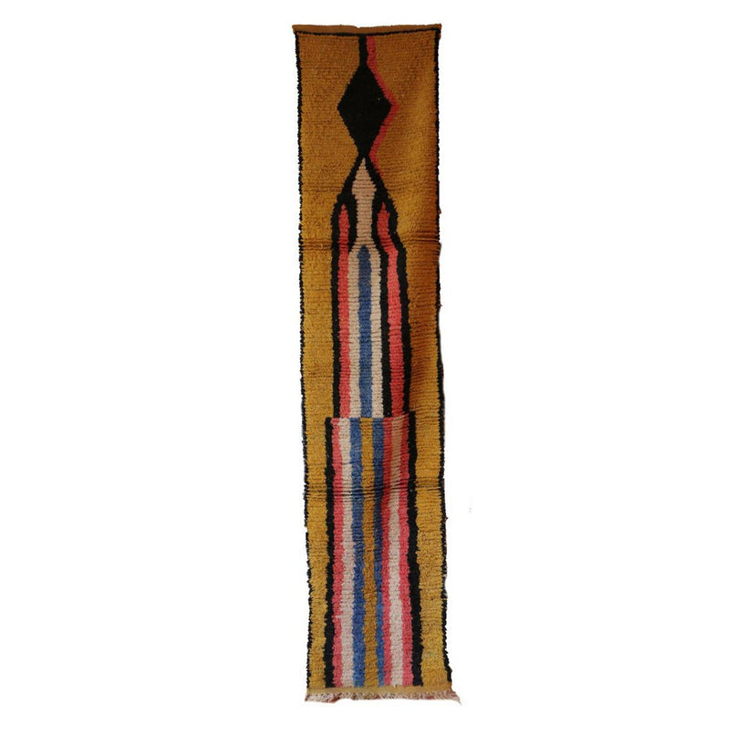 Zuiver wollen Marokkaans Berber halkleed 72 x 336 cm