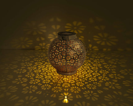 2 Set LED Decoratie Zonnelicht Ø 18 cm Buiten Decoratie gemaakt van metaal in zilver met geïntegreerde LED's