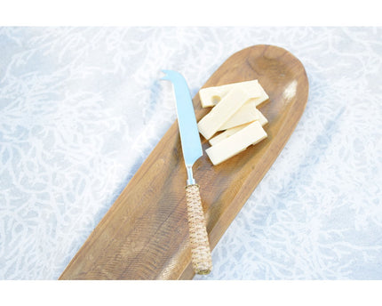 Lang houten ovale decoratieve lade 50x13x3cm