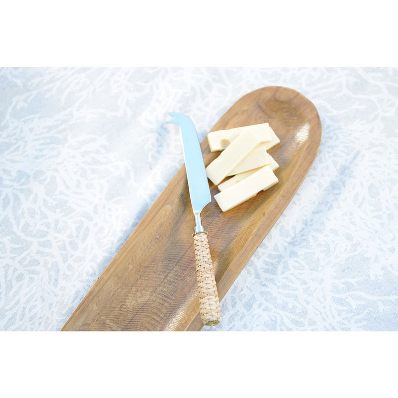 Lang houten ovale decoratieve lade 50x13x3cm