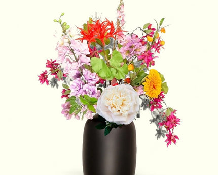 QMF Hand Touch Rose 65cm WIT 2PCS