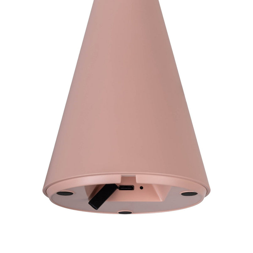 Zonne -batterijlamp "Palu" voor buiten en binnen, gemaakt van plastic in roze, 20 cm hoog