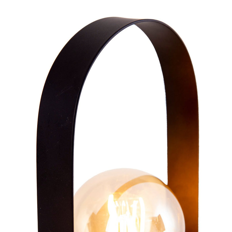 Metalen tafellamp "Faro" h: 28.5cm zwart