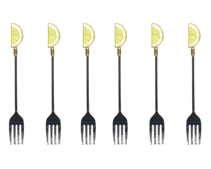 Lemon Dessert Forks - veel van 6