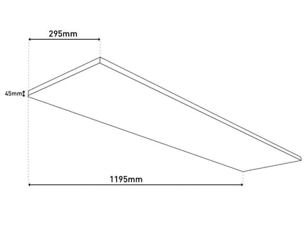 LED -paneel plafondlicht "Carente" lengte 119,5 cm, frameless, vele functies, gemaakt van metaal en plastic, witte, geïntegreerde LED's