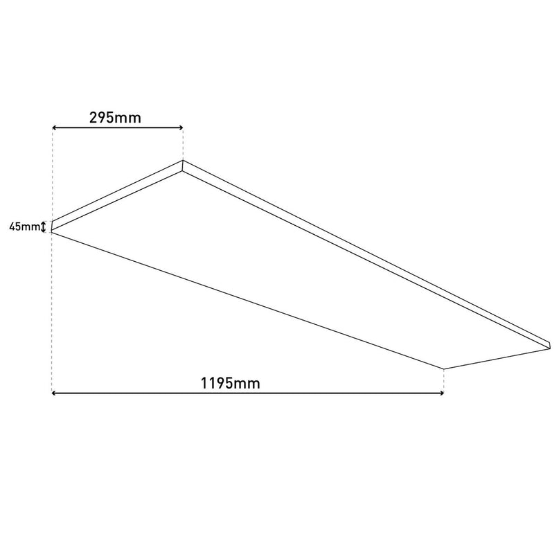 LED -paneel plafondlicht "Carente" lengte 119,5 cm, frameless, vele functies, gemaakt van metaal en plastic, witte, geïntegreerde LED's