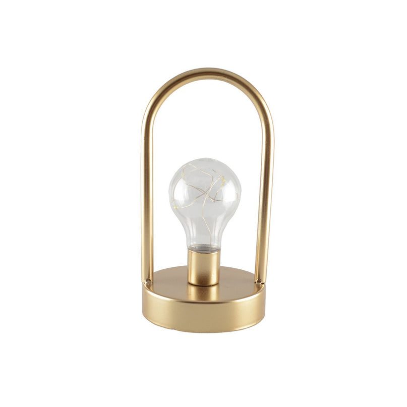 LED -lamp in gouden metaal
