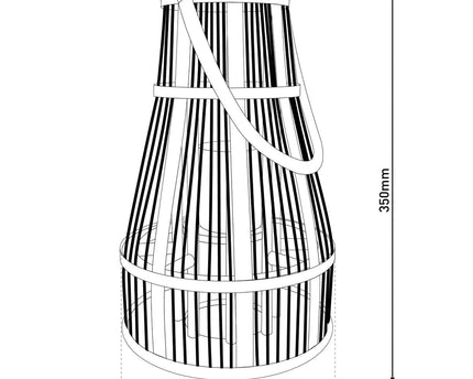 Decollicht "Korbinian" inclusief Solar Led Candle for Garden and Balcony, van Rattan in Nature, Solar Lamp Hoogte 35 cm