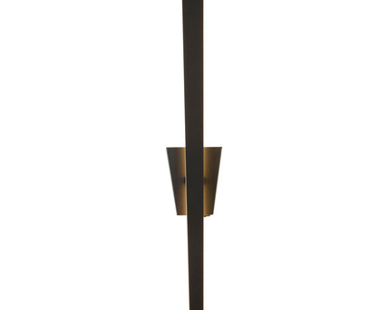 LED -wandlamp "Trevor" zwart, wandlampmetaal en plastic in het zwart, met stevig ingebouwde LED's, wandverlichting binnen 62 x 10 x 4,5 cm