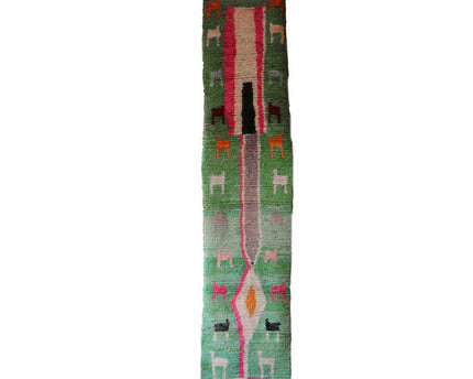 Zuiver wollen Marokkaans Berber halkleed 67 x 360 cm