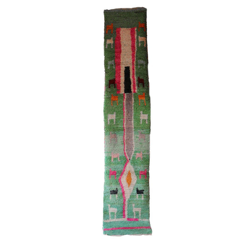 Zuiver wollen Marokkaans Berber halkleed 67 x 360 cm
