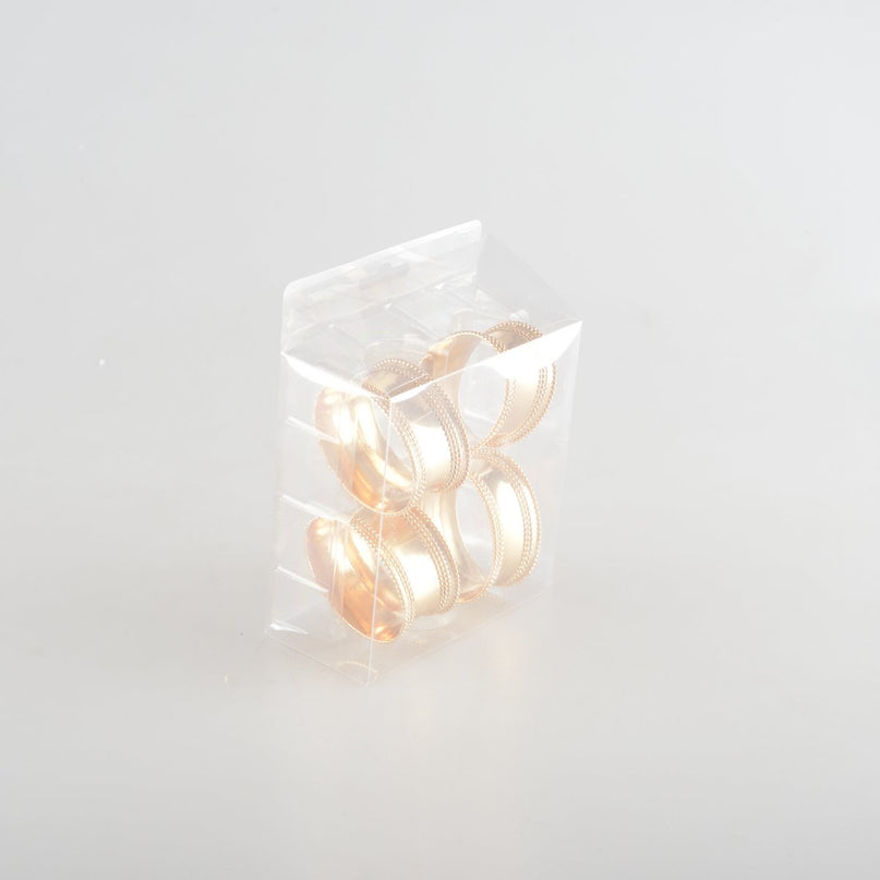 Set van 4 rondes gouden handdoeken met strass