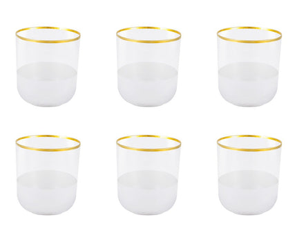 Nish vergulde waterglazen - veel van 6