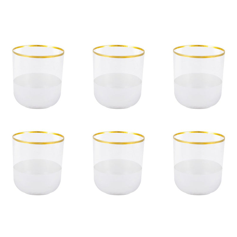 Nish vergulde waterglazen - veel van 6