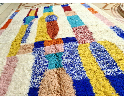 Authentiek zuiver wollen Berber vloerkleed 165 x 260 cm