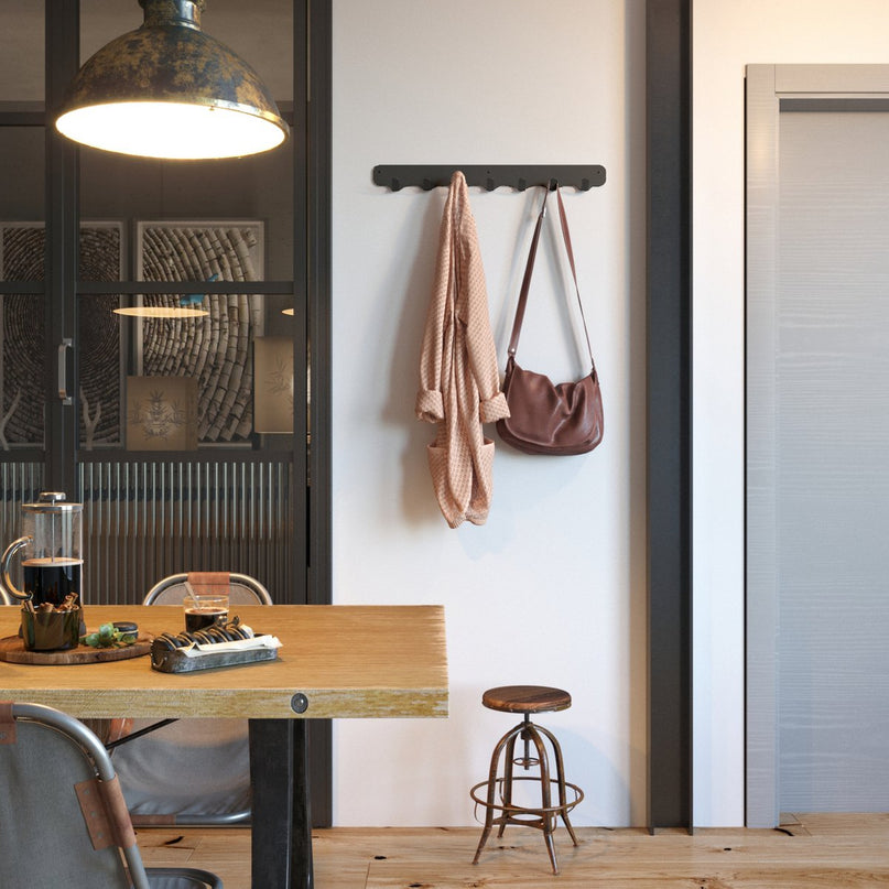 Gorillz Rounded Seven - Wandkapstok - 7 Kapstok Haken - Zwart