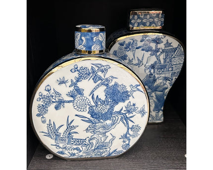Nieuwe Chinese stijl, oosterse Parijse Delfts blauwe porselein vazen/hoge stijl