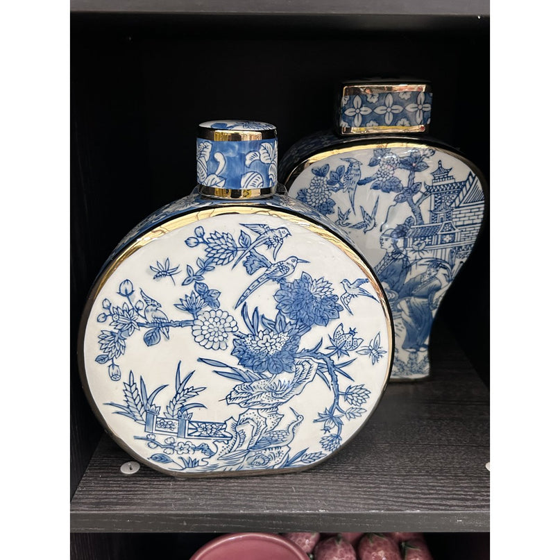 Nieuwe Chinese stijl, oosterse Parijse Delfts blauwe porselein vazen/hoge stijl