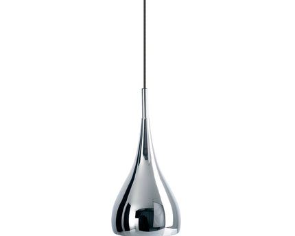 Hanger Lamp "Style", retro klassiek, hanglamp gemaakt van chroom-glanzend metaal met E27-aansluiting, paraplu Ø15 cm, ideaal voor eetkamer, woonkamer en keuken.