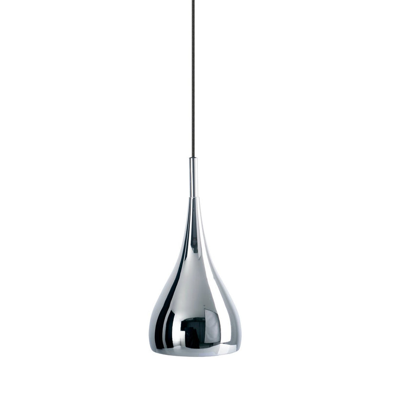 Hanger Lamp "Style", retro klassiek, hanglamp gemaakt van chroom-glanzend metaal met E27-aansluiting, paraplu Ø15 cm, ideaal voor eetkamer, woonkamer en keuken.